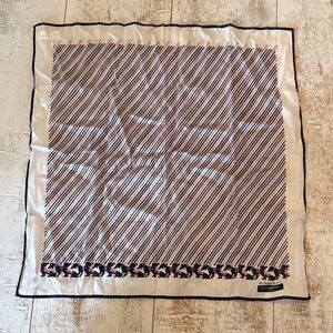 Burberry Handkerchief - Striped Silk Scarf in Red, Blue, and White